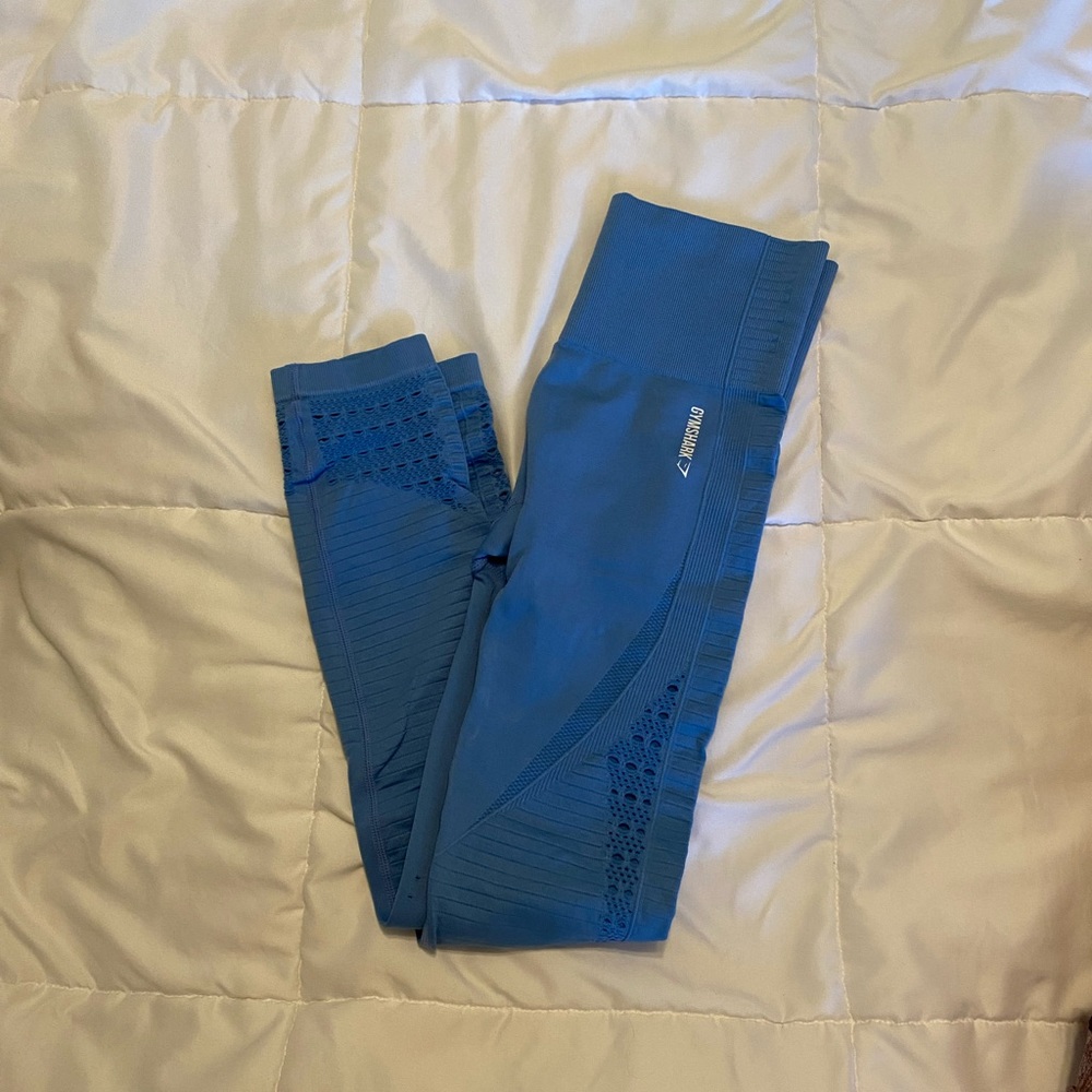 gymshark energy seamless leggings in blue